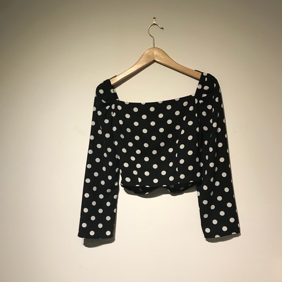 Mendocino Cropped Polka Dot Blouse - Picture 2 of 3